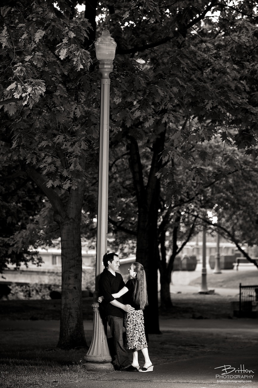 Engagement photo at Riverfront Park, Spokane