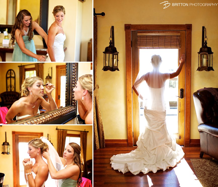 Bride dressing at Beacon Hill
